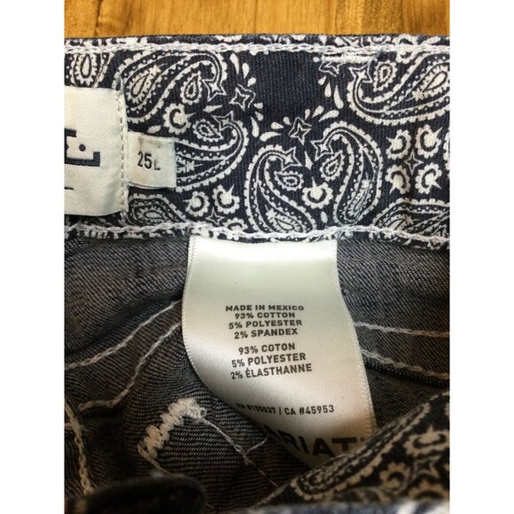 NWT Ariat Real Denim Womens Mid Rise Straight Stretch Jeans Size 25 L Western - Picture 4 of 7